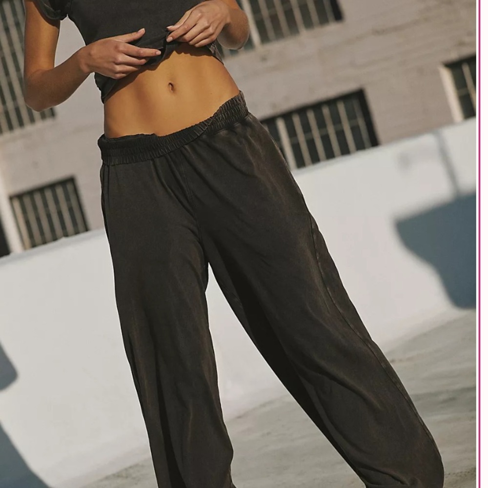Free People Crossover pants ob1891907 Black Medium Women's Pants